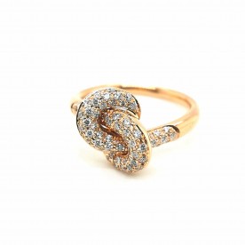 ALBERTI RING "KNOT" WITH DIAMONDS