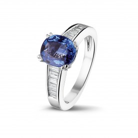 ALBERTI RINGS WITH SAPPHIRE AND DIAMONDS