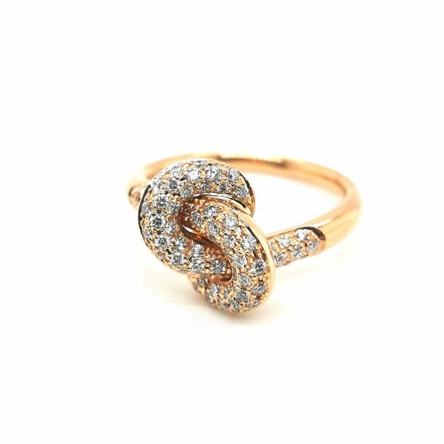 ALBERTI RING "KNOT" WITH DIAMONDS