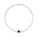 COSСIA PEARL NECKLACE "LELUNE" WITH GOLD ELEMENTS AND AMETIST