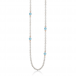 COSCIA PEARL NECKLACE "LELUNE" WITH GOLD ELEMENTS AND AQUAMARINES