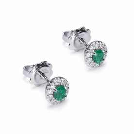 ALBERTI AUSKARI AR SMARAGDIEM UN BRILJANTIEM