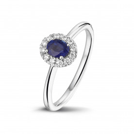 ALBERTI RINGS WITH SAPPHIRE AND DIAMONDS