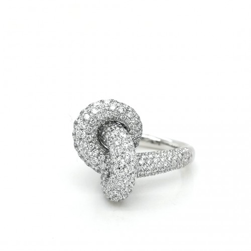 ALBERTI RING "KNOT" WITH DIAMONDS