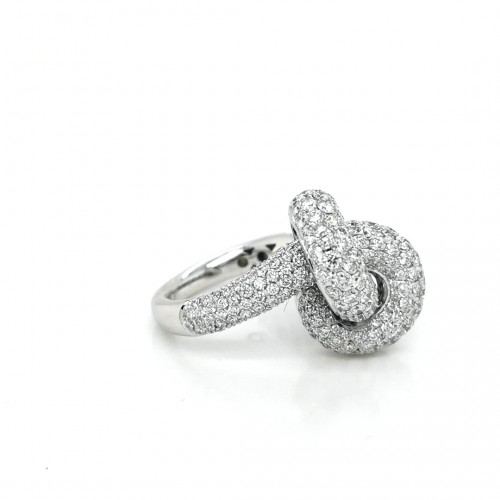 ALBERTI RING "KNOT" WITH DIAMONDS