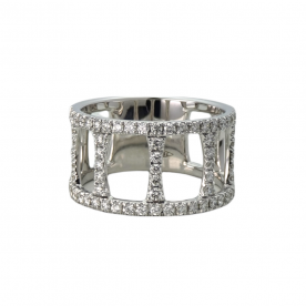 ALBERTI WHITE GOLD RING WITH DIAMONDS