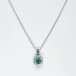 ALBERTI GOLD NECKLACE WITH DIAMONDS AND EMERALD