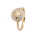 ROSE GOLD RING WITH DIAMONDS "BUTTON"