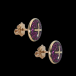 GOLD EARRINGS WITH PINK SAPPHIRES "BUTTON"