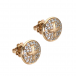 GOLD EARRINGS WITH DIAMONDS "BUTTON"