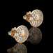 GOLD EARRINGS WITH DIAMONDS "BUTTON"