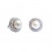 White gold earrings with Akoya pearls and diamonds