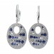 White gold earrings with diamonds and sapphires