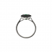 White gold ring with emerald, diamonds and black onyx