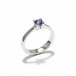 Кольцо белого золота с танзанитом