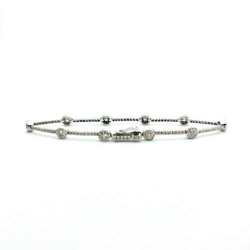 White gold bracelet with diamonds