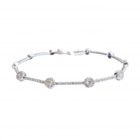 White gold bracelet with diamonds