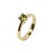 Yellow gold ring with peridot