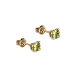 Yellow gold earring with peridot