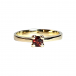 Yellow gold ring with garnet