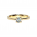 Yellow gold ring with Blue topaz