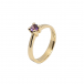 Yellow gold ring with amethyst