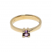 Yellow gold ring with amethyst