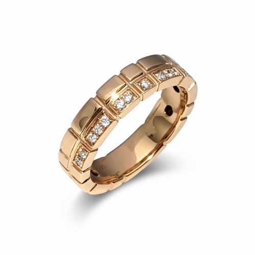 Кольцо розового золота с бриллиантами