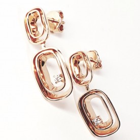 GOLD EARRINGS WITH DIAMONDS