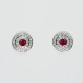 EARRINGS WITH DIAMONDS AND RUBIES