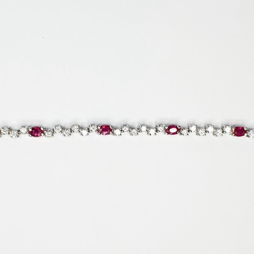 BRACELET WITH DIAMONDS AND RUBIES