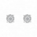 Hans D.Krieger 18K white gold ear studs with diamonds