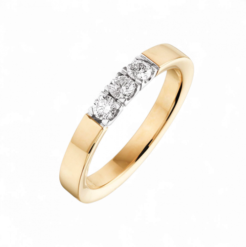 Hans D.Krieger 18K gold ring with diamonds