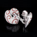 Palmiero Jewellery white gold earrings with diamonds and red sapphires