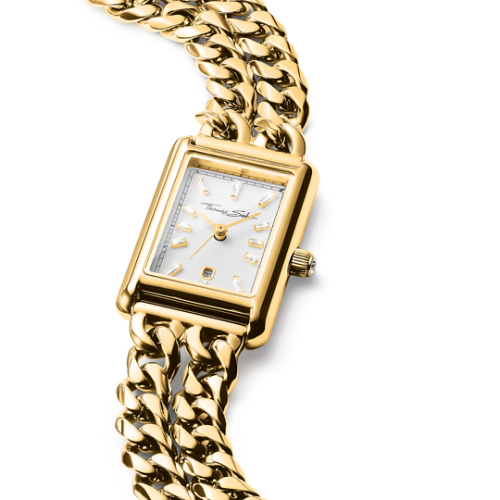THOMAS SABO  -  zeltīts sieviešu pulkstenis Elegance taisnastūra formā