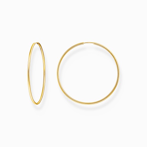 THOMAS SABO SILVER HOOP EARRINGS WITH GOLD PLATING