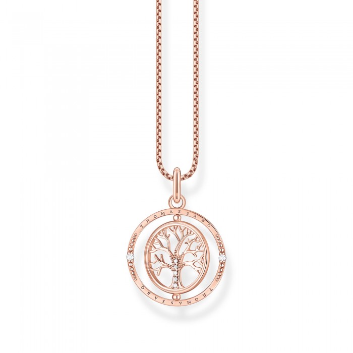 THOMAS SABO Rose Gold Plated Magic Stars Pink Zirconia Necklace  KE1897-626-10-L45V - thbaker.co.uk