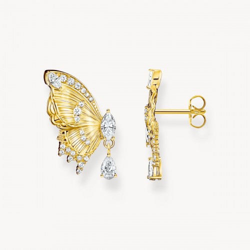 THOMAS SABO СЕРЕБРЯННЫЕ СЕРЬГИ   С золотым покрытием